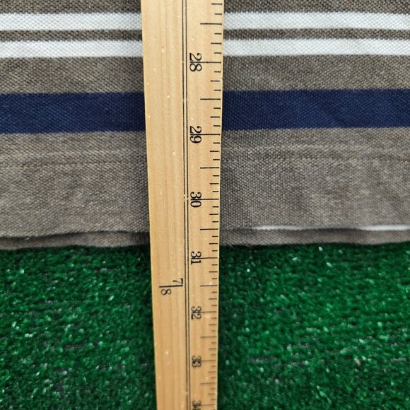 Nautica Polo Shirt Mens XL Brown Striped Short Sleeve Preppy Golf Summer Casual - Picture 5 of 7